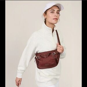 Athleta Burgundy Crossbody Bag